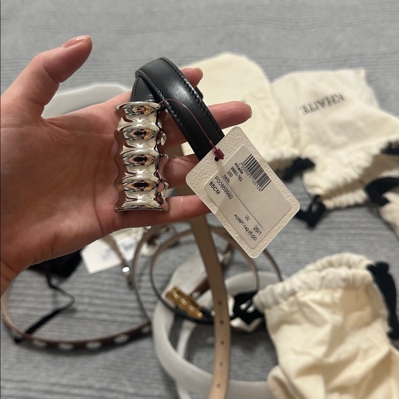 KHAITE Black Belt with Silver Buckle - Picture 4 of 4